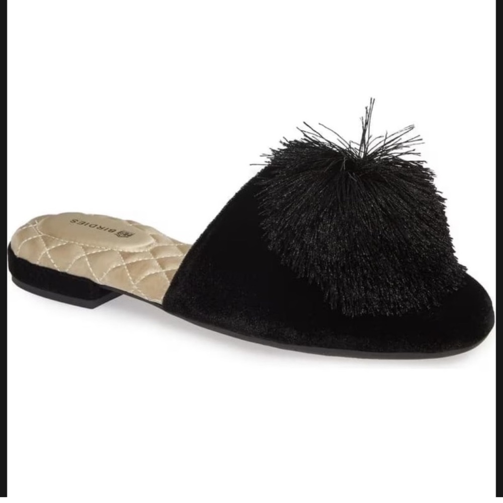 Birdies Songbird Velvet Pom Pom mules